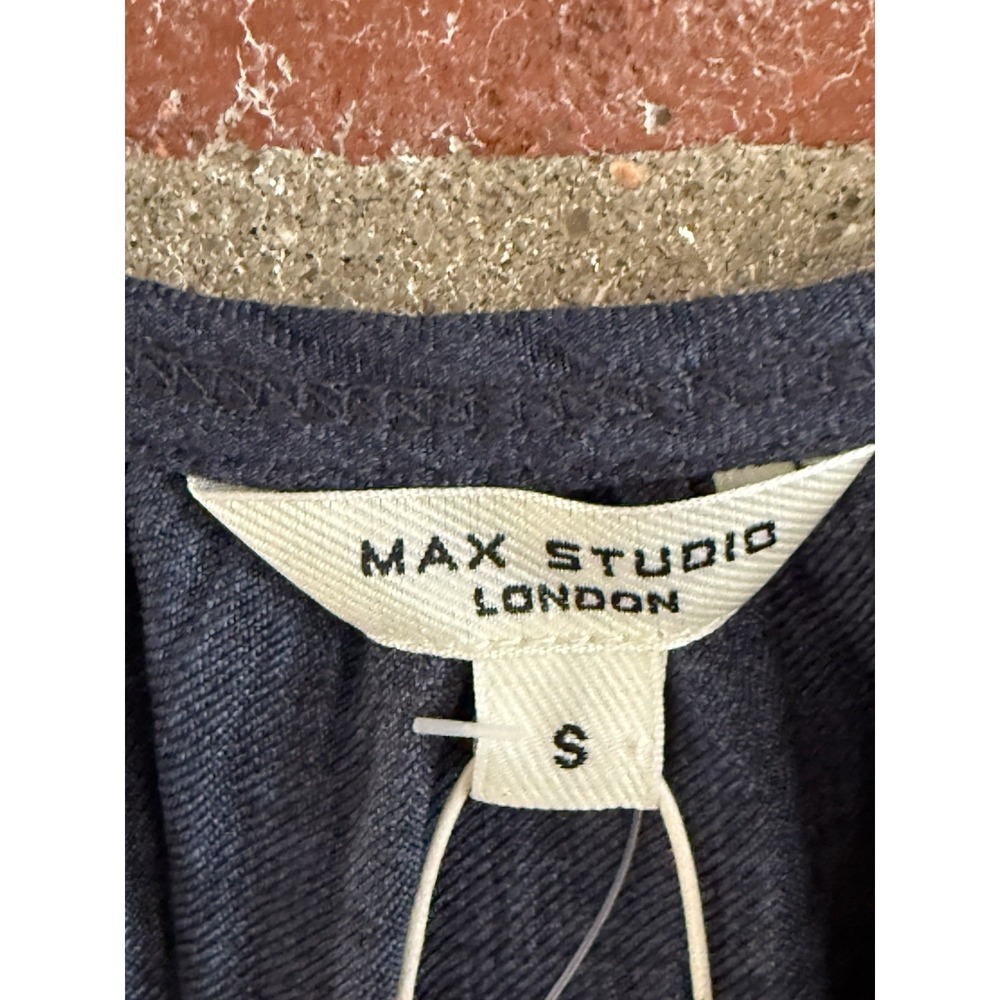 Max Studio Sleeveless Split Maxi Dress Indigo Blue Women's S New Retail $178 - Picture 4 of 10